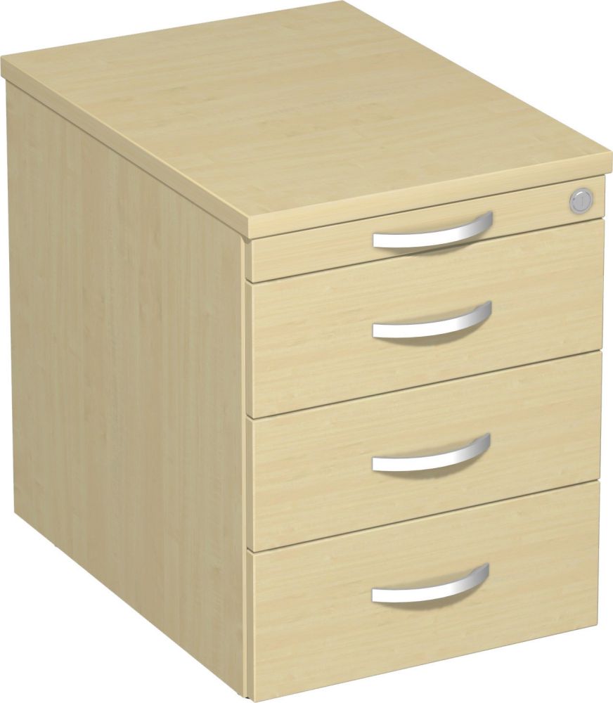 Produktbild Geramöbel Rollcontainer 3 KU Schubfächer 438x600x565mm Nußbaum