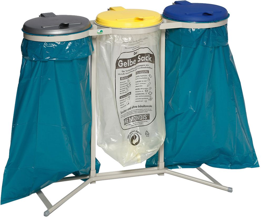 Produktbild Var Abfallsammler 3x120 l verz. stationär H980 mm