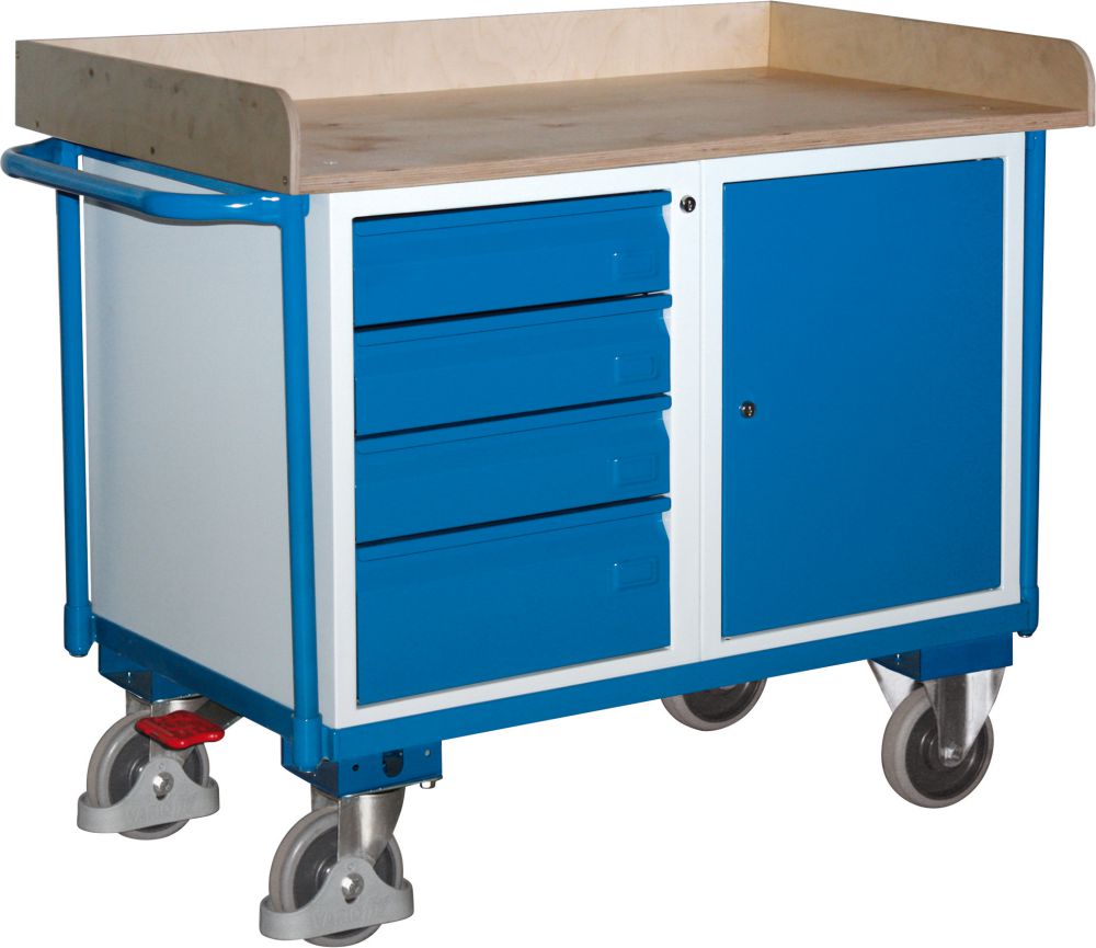 Produktbild Variofit Werkstattwagen 400 kg 1 Schrank 4 Schubladen