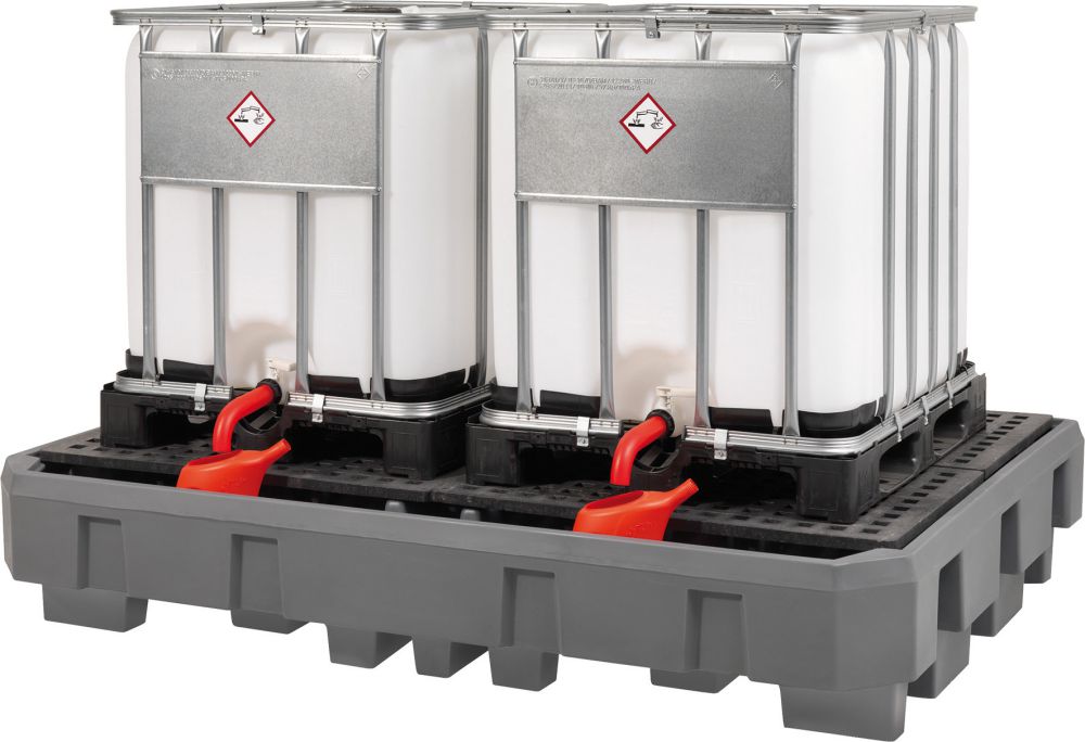 Produktbild Asecos IBC-Station PE 2460x1800x450mm, PE-Stellf