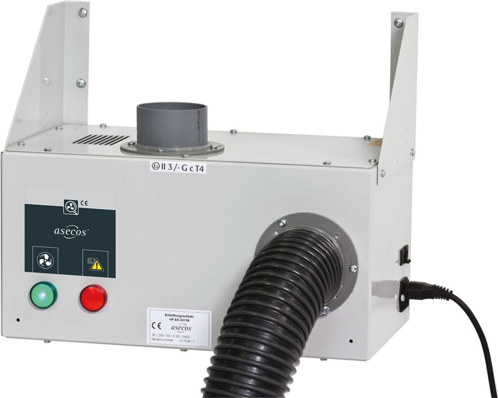 Produktbild Asecos Entlüftungsaufsatz Wandm m Überw, Alarm bild 1