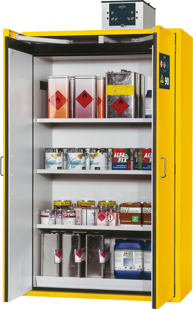 Produktbild Asecos Gefahrstoffschrank S-Clas90B1200mm, 3FB, LB+BAW, R1004