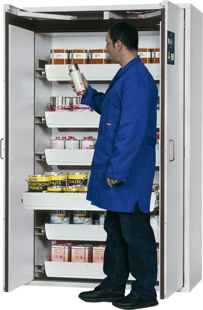 Produktbild Asecos Gefahrstoffschrank S-Clas90B900mm, 6VA, R7035