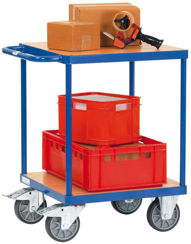 Produktbild FETRA Tischwagen 2496 500kg 2 Böden 600x600mm bild 2