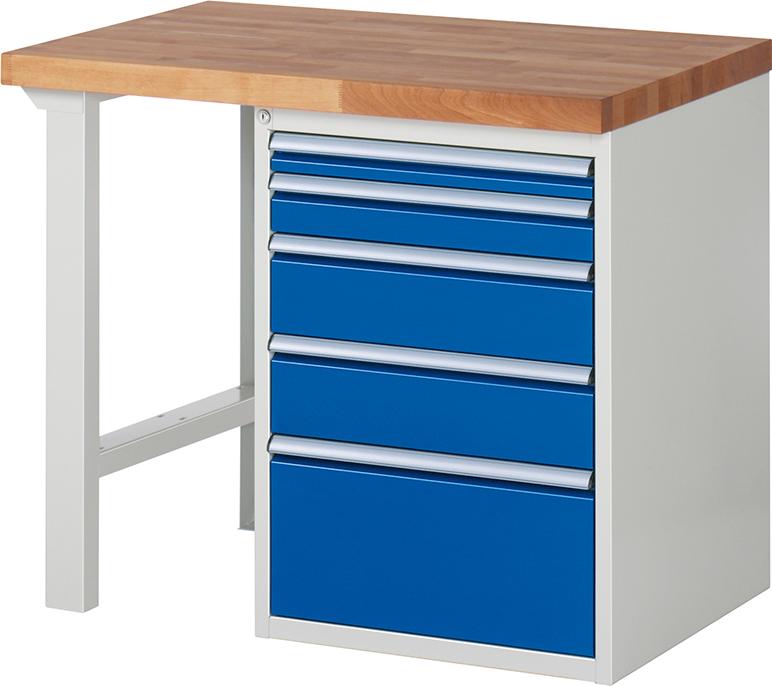 Produktbild Rau Werkbank Modell 7511 B1000 x H840 mm 5 Schubladen