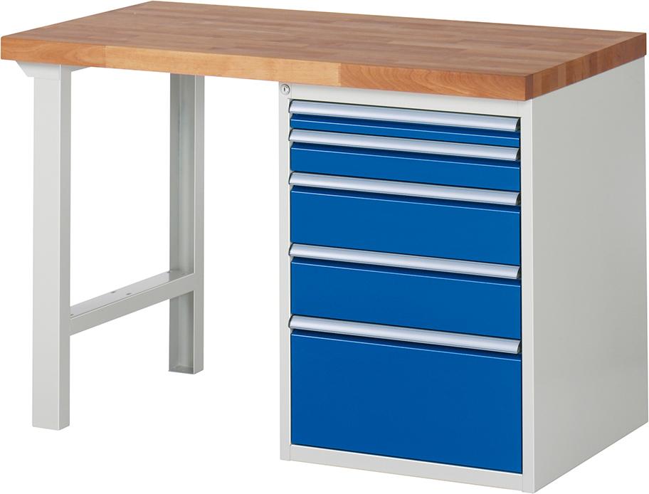 Produktbild Rau Werkbank Modell 7511 B1250 x H840 mm Arbeitsplatten Stärke 40 mm