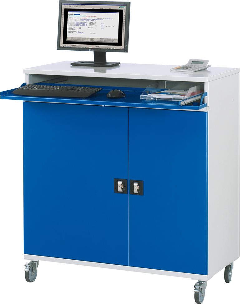 Produktbild RAU Computer-Schrank 1100x520x1185 7035/5010 bild 2