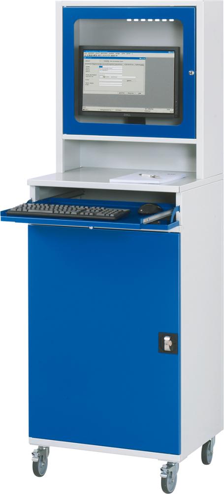 Produktbild RAU Computer-Schrank 650x520x1860 7035/5010 bild 3