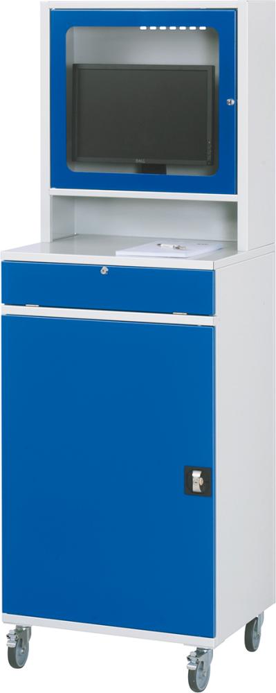 Produktbild RAU Computer-Schrank 650x520x1860 7035/5010 bild 4