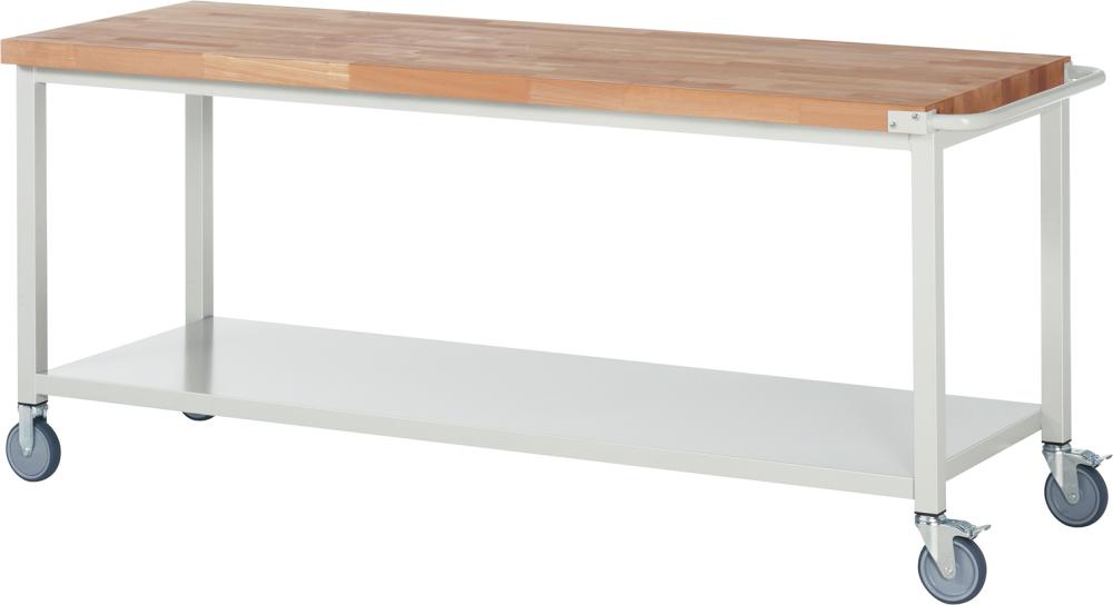 Produktbild Rau Fahrbare Werkbank Modell 8000 Buche-Massiv 2000 x 700 x 880 mm