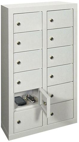 Produktbild Pavoy Kleinfachschrank 12 FächerTüren glatt, 7035