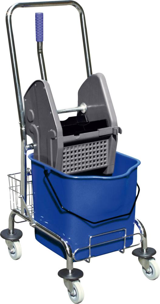 Produktbild Einfachfahreimer chrom 1x27l m.Presse