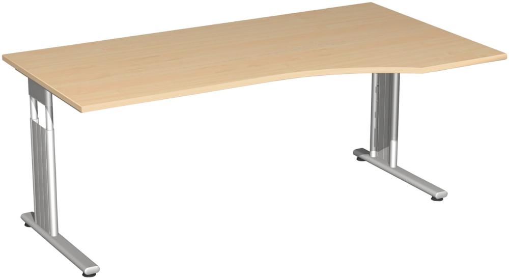 Produktbild Geramöbel PC-Schreibtisch r Lichtgr1800x800-1000x680 grau