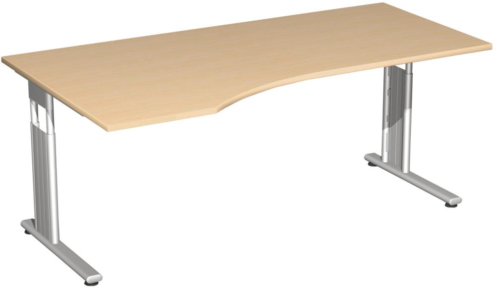 Produktbild Geramöbel PC-Schreibtisch l Lichtgr1800x800-1000x680 grau