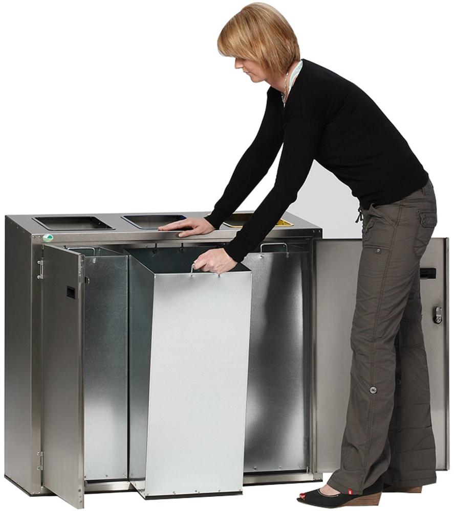 Produktbild Var Wertstoffsortiersystem 270 Liter Edelstahl bild 2