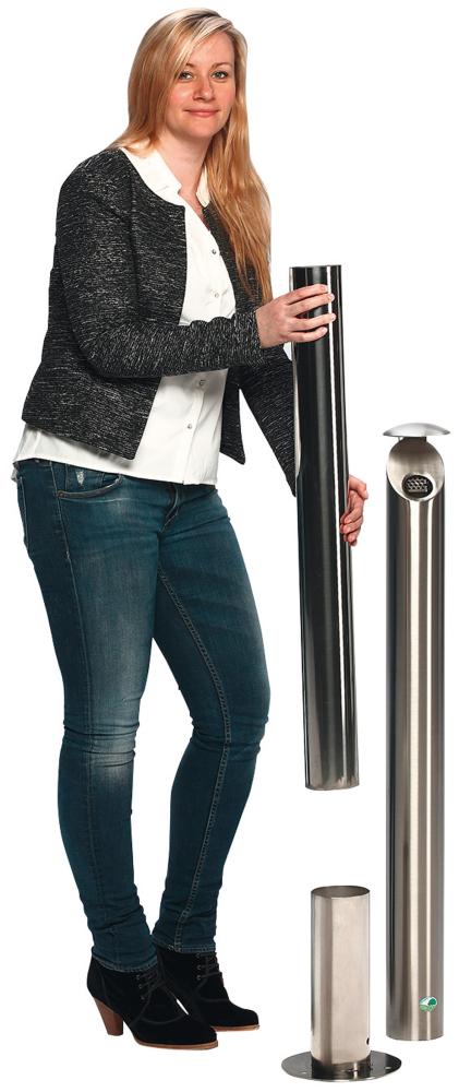 Produktbild Var Ascher Standsäule H 103 Edelstahl matt bild 2