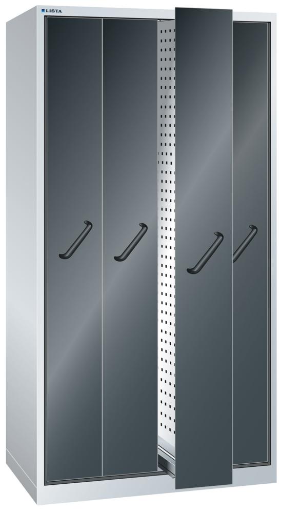 Produktbild LISTA Vertikalauszugschrank mit 4 Auszügen Frontblenden Lochwänden