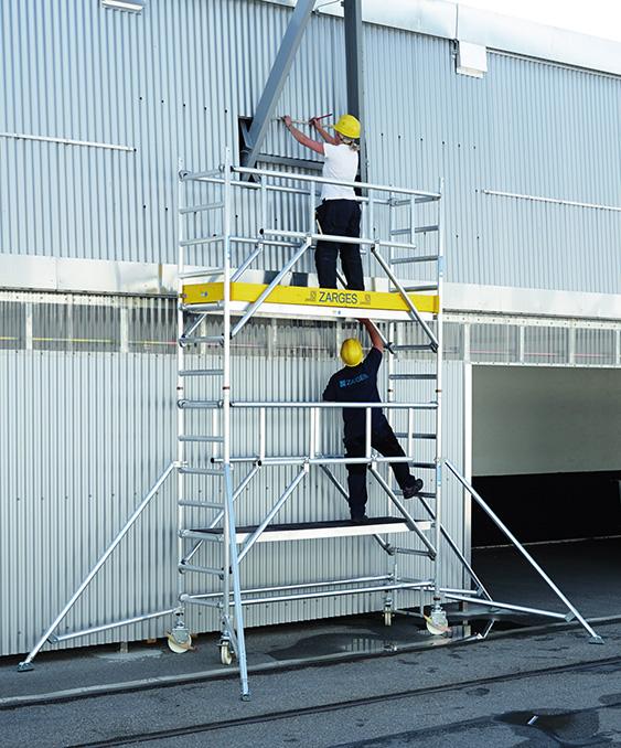 Produktbild ZARGES Leichtmetall Fahrgerüst 0,75x3,00m Höhe ca 7,30 m