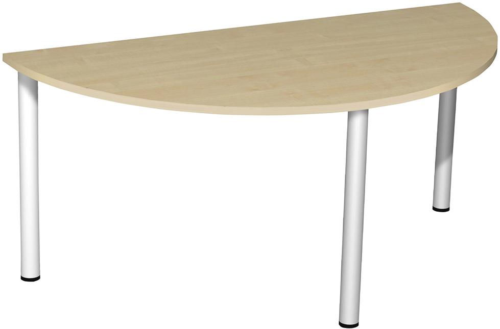 Produktbild Geramöbel Konferenztisch Halbkreis 1600x800 Graphit/Silber bild 1