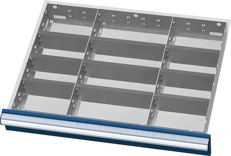 Produktbild Forum Metalleinteilungen FS7 100/125mm 12 Fächer für Schubladen
