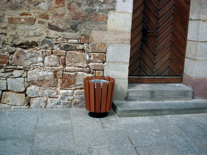 Produktbild Lignit Abfallbehälter K1 Hartholz lackiert bild 2