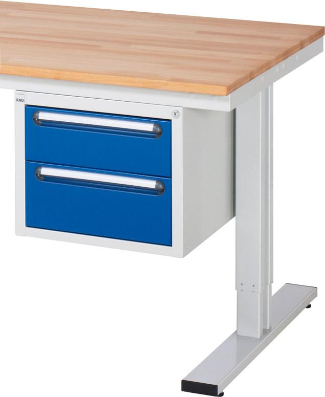 Produktbild Rau Unterbau-Container für Werktische Serie adlatus 300 2 Schubladen 480x600x395mm