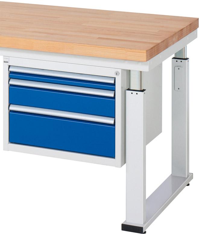 Produktbild Rau Unterbau-Container für Werkbänke Serie adlatus 600 2 Schubladen 580x650x440mm