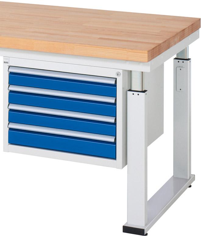 Produktbild Rau Unterbau-Container für Werkbänke Serie adlatus 600 3 Schubladen 580x650x440mm