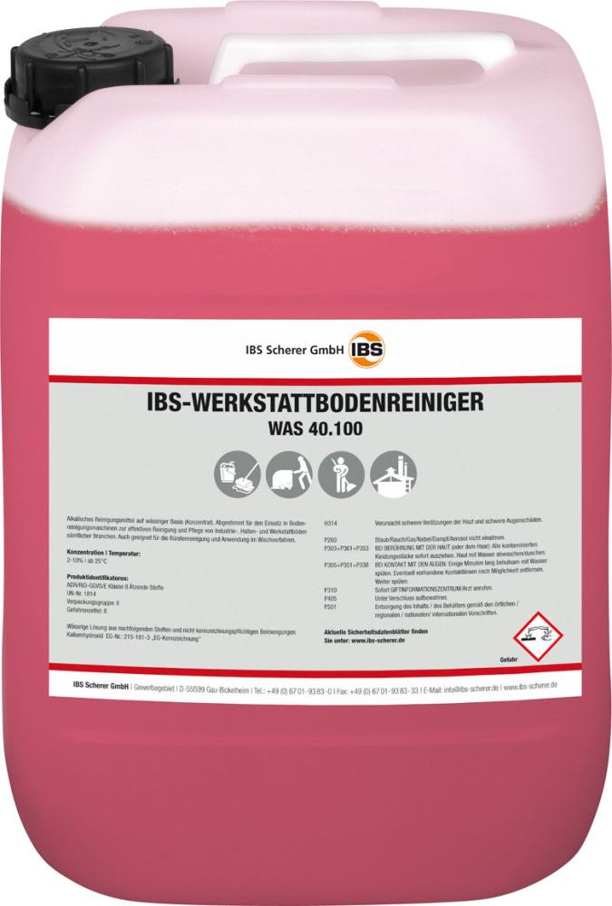 Produktbild IBS Scherer Bodenreiniger Werkstatt WAS 40.100 20L Kanister