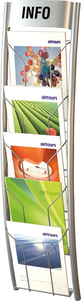 Produktbild Kerkmann Prospekthalter Filio 5 Fächer alusilber