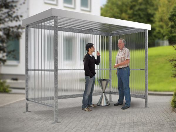 Produktbild Wsm Raucherraum Jena verzinkt Seitenwand Polycarbonat bild 1