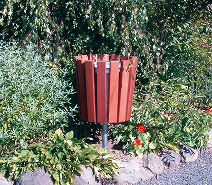 Produktbild Lignit Abfallbehälter K2 Hartholz lackiert