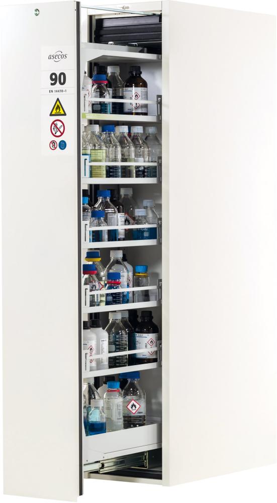 Produktbild Asecos Sicherheitsschrank V-Line 449x1966 mm komplett weiß 4FB