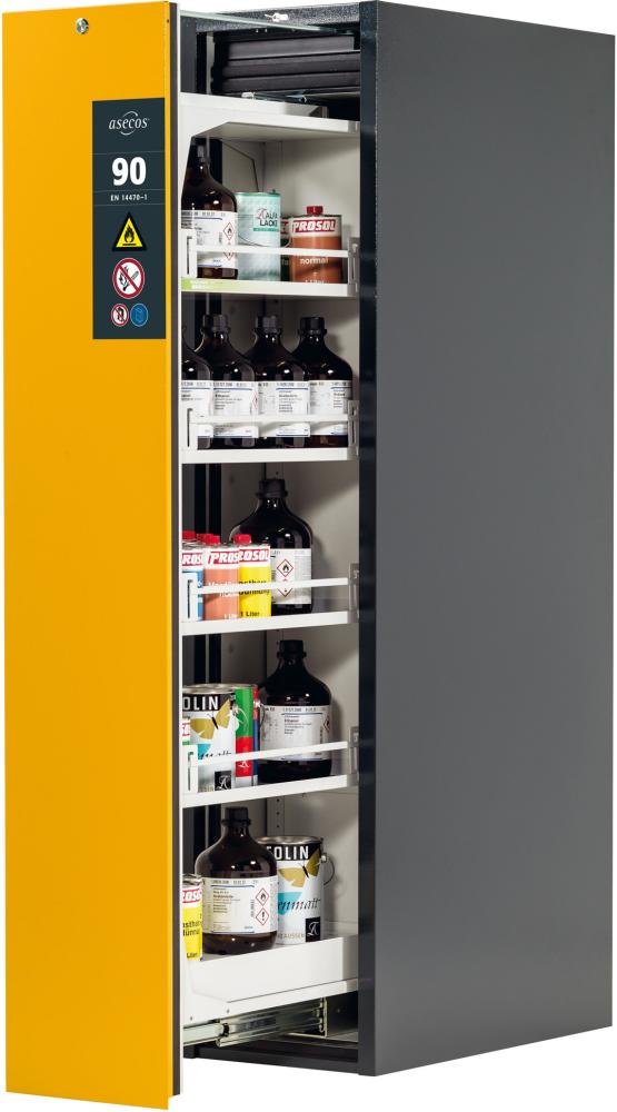 Produktbild Asecos Sicherheitsschrank V-Line 449x1966 mm Tür gelb 4FB