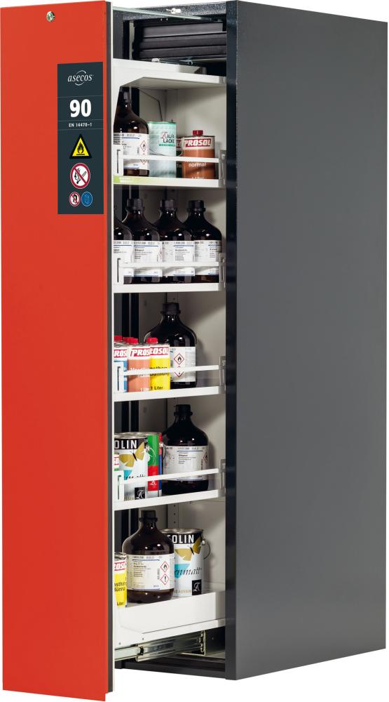 Produktbild Asecos Sicherheitsschrank V-Line 449x1966 mm Tür rot 4FB