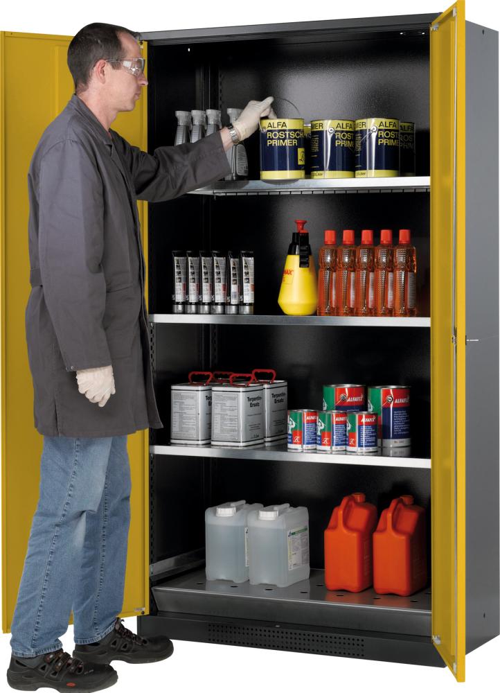 Produktbild Asecos Chemikalienschrank 1055x1950 mm 2 Türen gelb