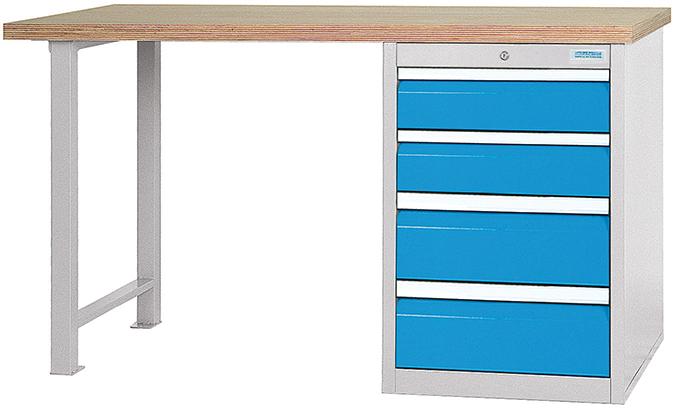 Produktbild Bedrunka+Hirth Reihenwerkbank mit 4 Schubladen sowie Schubladenblock
