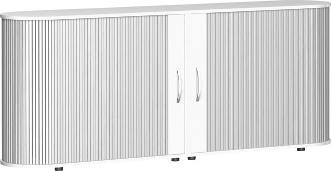 Produktbild Geramöbel Querrolladenschrank Flex 830x2000x400mm weiß/silber