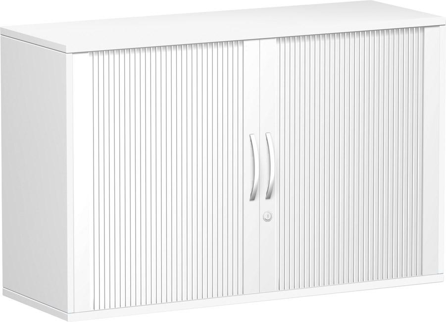 Produktbild Geramöbel Anstell Querrolladenschrank 720x1200x425mm weiß/silber