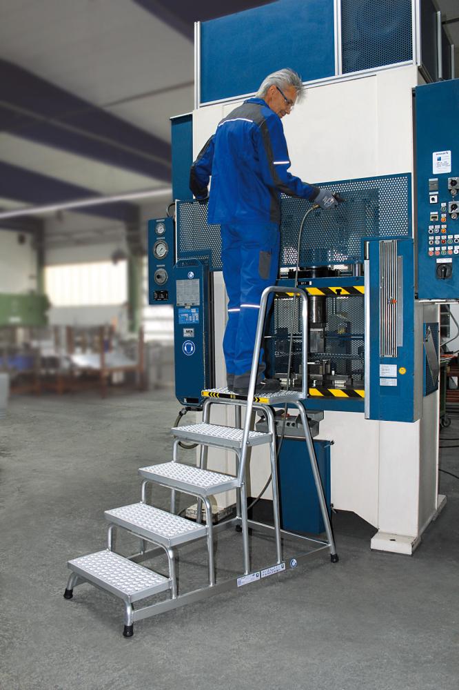 Produktbild Günzburger Alu Arbeitspodest R13 starr mit Handlauf 5 Stufen bild 3