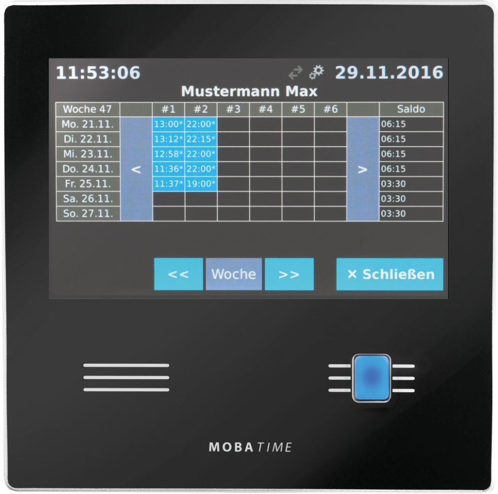 Produktbild Bürk Mobatime ZWS Terminal für Online Zeiterfassung Pro 40.10FP schwarz