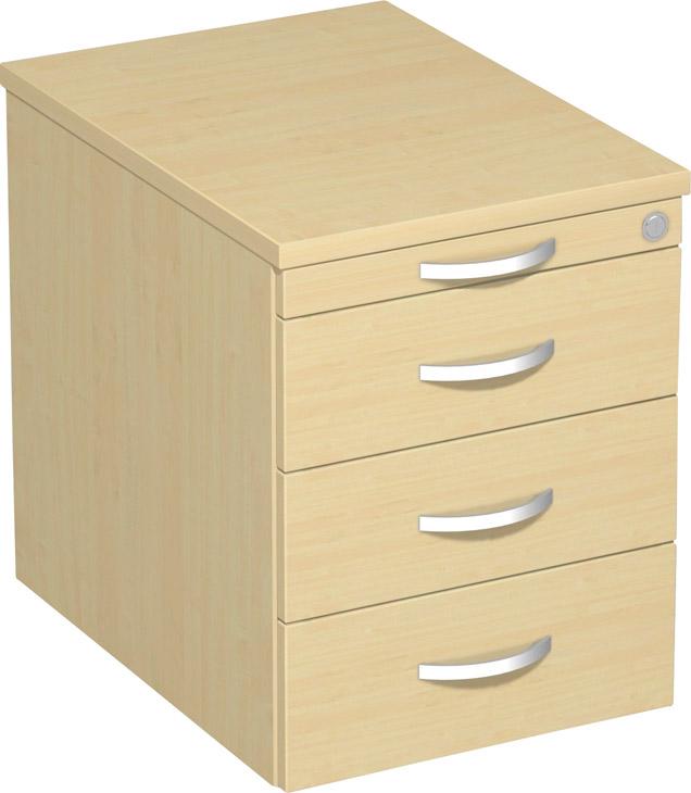 Produktbild Geramöbel Rollcontainer 3 KU Schubfächer 430x600x566mm Ahorn bild 2