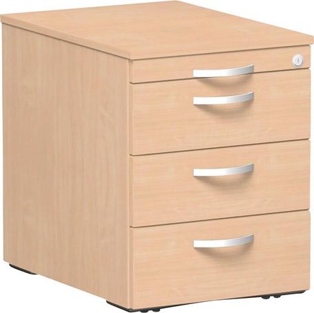 Produktbild Geramöbel Rollcontainer 3 KU Schubfächer 430x600x566mm Buche