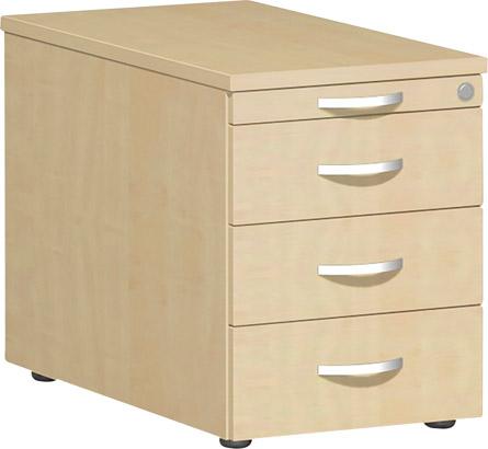 Produktbild Geramöbel Rollcontainer 3 Metall Schubfächer 430x600x566mm Ahorn