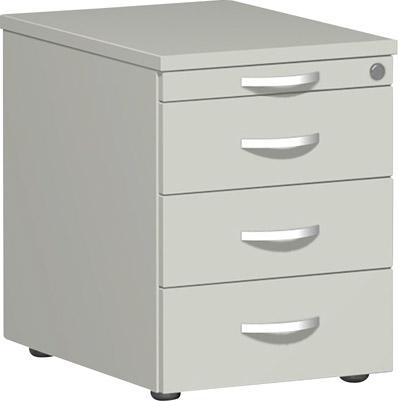 Produktbild Geramöbel Rollcontainer 3 KU Schubfächer 430x600x566mm Lichtgrau