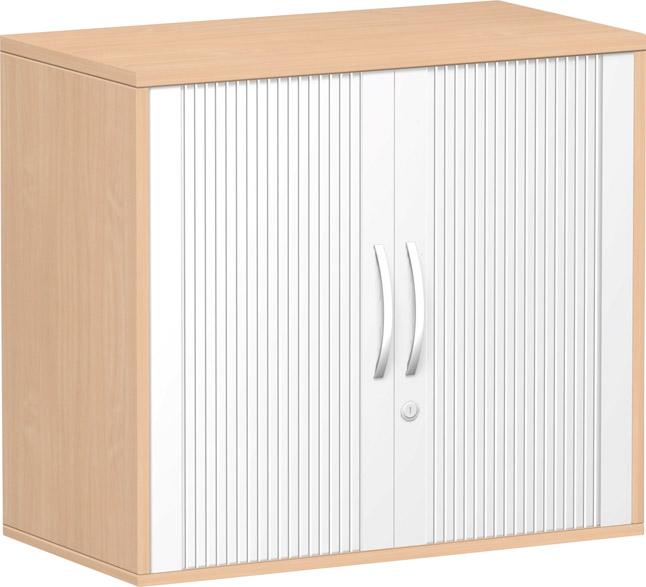 Produktbild Geramöbel Anstell Querrolladenschrank 720x800x425mm Buche/silber