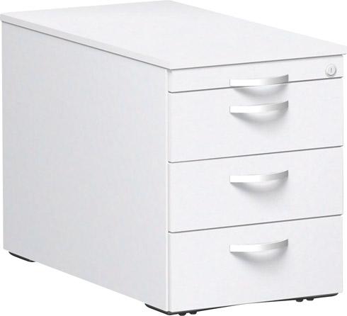 Produktbild Geramöbel Rollcontainer 3 Metall Schubfächer 430x600x566mm Weiß