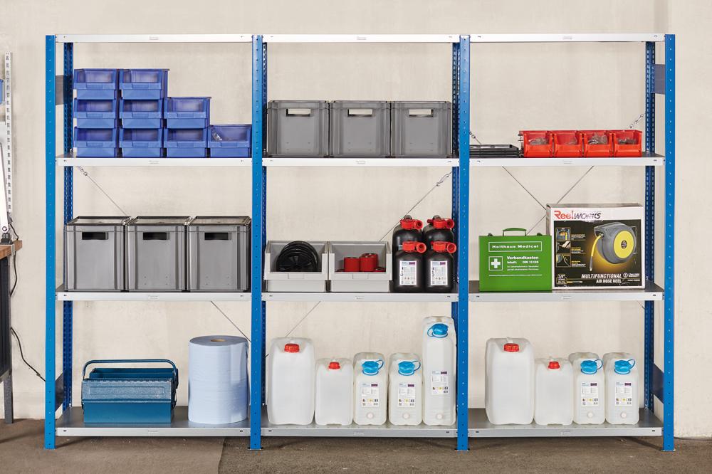 Produktbild Steckregal Anbaufeld 2000 x 1000 x 600 mm RAL5010 bild 3