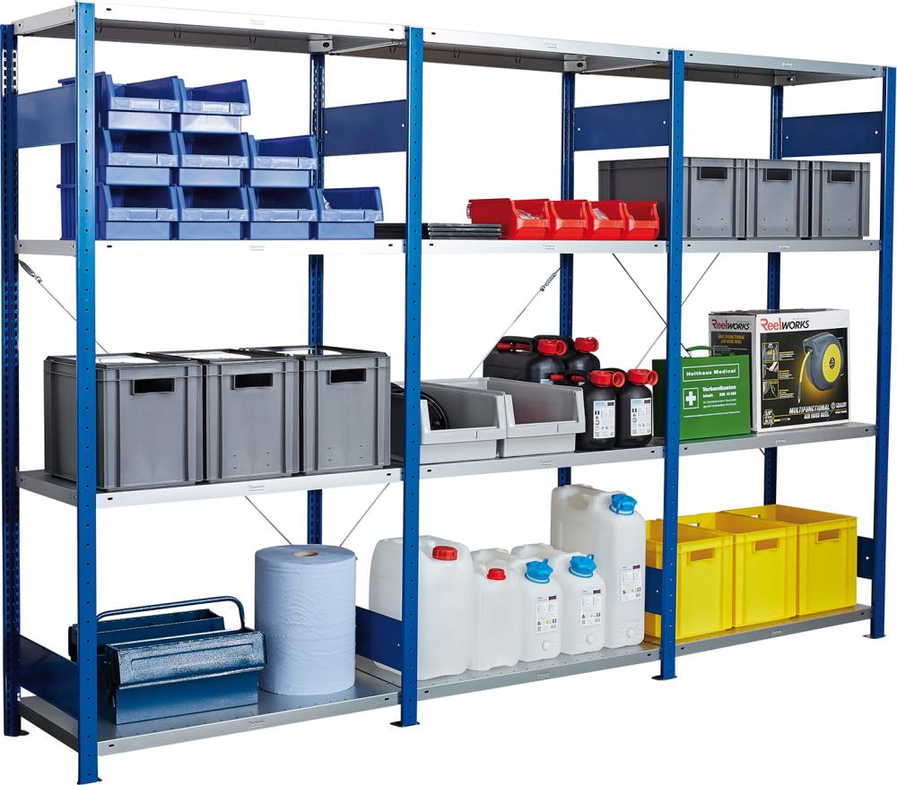 Produktbild Steckregal Anbaufeld 2000 x 1000 x 600 mm RAL5010 bild 1