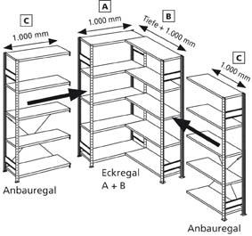 Produktbild SCHULTE Eckregal verzinkt 3000x1000x300 14FB bild 2